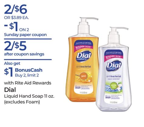 Dial Liquid Hand Soap Only At Rite Aid Extreme Couponing Deals