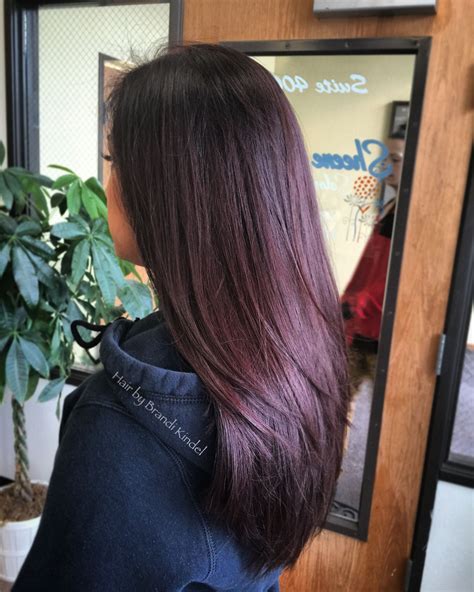 Burgundy Plum Hair Color With A Dark Base