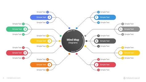 Mind Map PowerPoint Diagrams Template Designs - SlideGrand