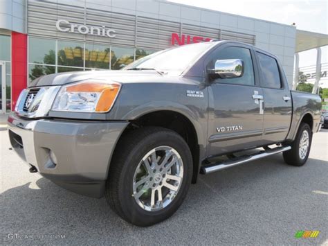 Gun Metallic Nissan Titan Sl Heavy Metal Chrome Edition Crew Cab