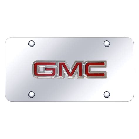 Autogold® Gmc Oem Cc Chrome License Plate With 3d Chrome Gmc Oem Logo