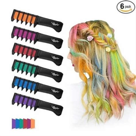 Powder Temporary Hair Color Chalk Kit Set Of 6 Multi Color Chalks At Rs