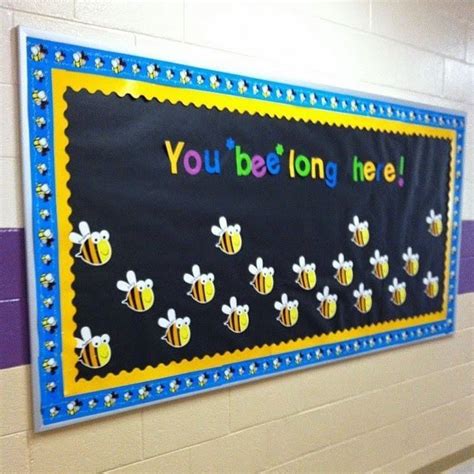 Back To School Bulletin Board Bee Themed Classroom Bee Bulletin