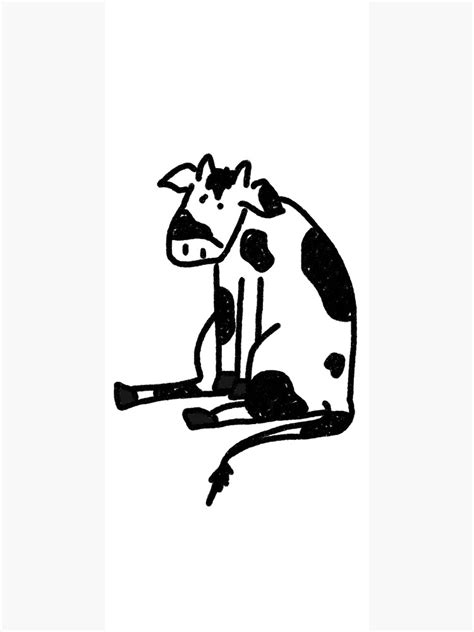 Sitting Cow Poster For Sale By Thecosomata Redbubble