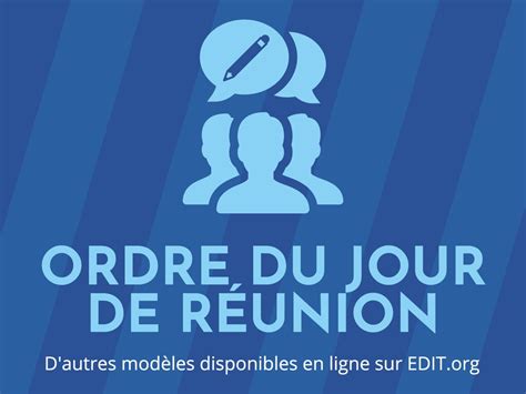 Personnalisez un modèle d ordre du jour de réunion en ligne