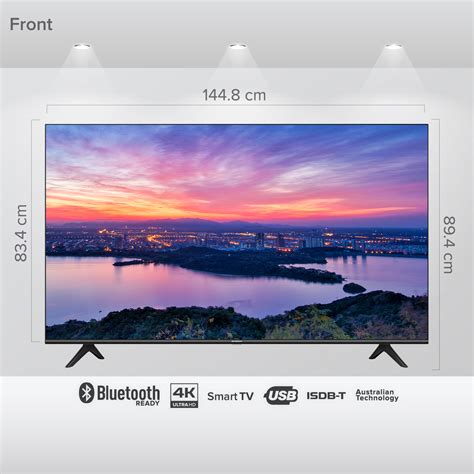 Avision 65 Inch Frameless 4K Smart Digital Bluetooth Led TV W Built In