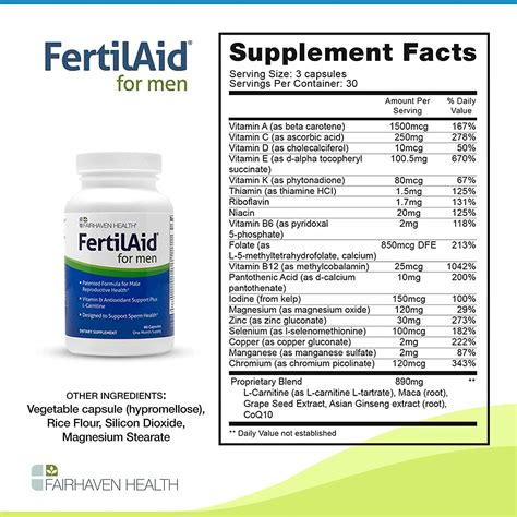 Fertilaid Men And Women Combo Fertility Vitamins And Supplements For Cycle