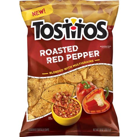 Tostitos Roasted Red Pepper Flavored Tortilla Chips 10 Oz Walmart