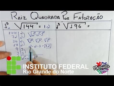 RAIZ QUADRADA POR FATORAÇÃO BEM FACÍL e SIMPLES PROF MICAMÁTICA