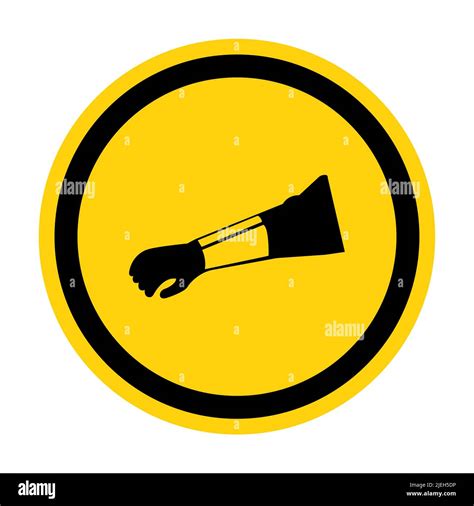 Symbol Wear Arm Protection Sign Isolate On White Background Vector