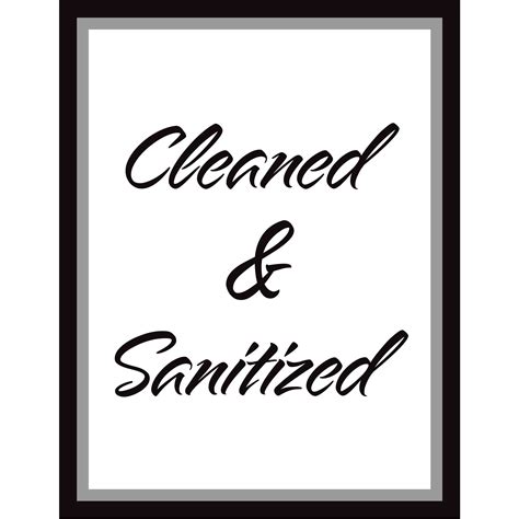 Cleaned And Sanitized Poster Classic Black And White Plum Grove