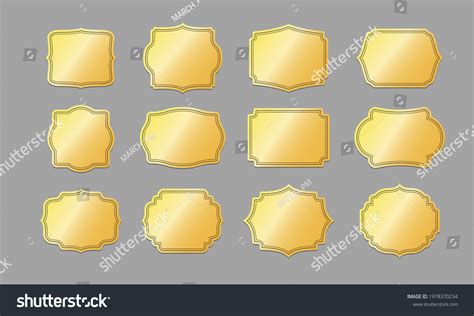 Set Gold Vintage Labels Frame Stock Vector Royalty Free 1978370234