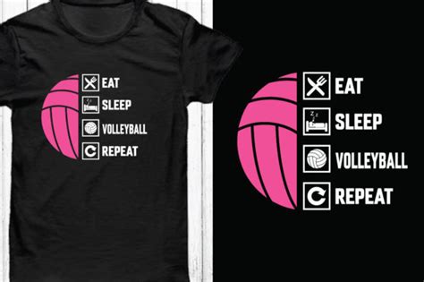 Eat Sleep Volleyball Svg T Shirt Design Graphic By Almamun2248 · Creative Fabrica