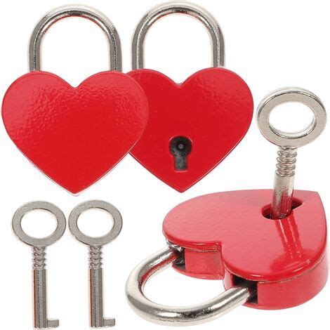 3 Ensembles De Cadenas D Amour Rouge Mini Cadenas D Amour En Forme De