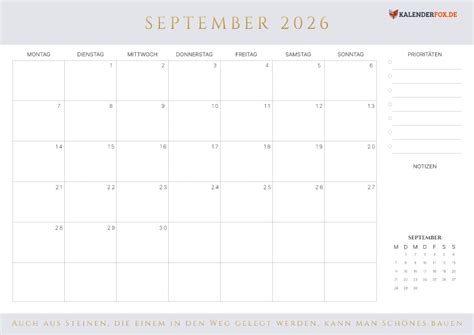 kalender september  zum ausdrucken  kostenlos
