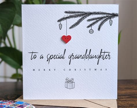 Christmas Card For Granddaughter To A Special Granddaughter Christmas Card Personalised Card