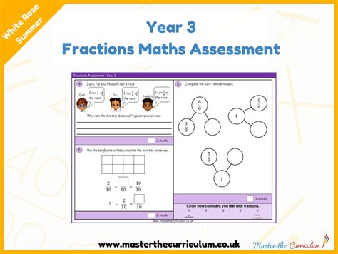 Year 3 Fractions Maths Assessment Master The Curriculum