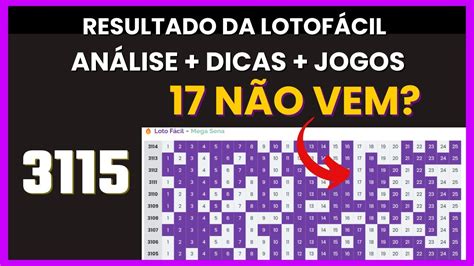 Resultado Da Lotofácil 3114 Dicas e Analise para o Próximo Concurso