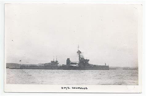 Royal Navy Colossus Class Battleship Postcards