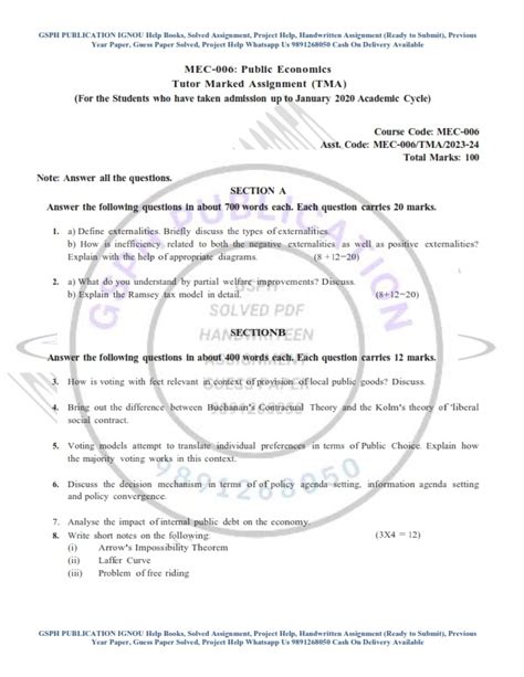 Ignou Mec 6 Solved Assignment 2023 24 English Medium Ignou Solved Assignment 2024 25 Download Pdf