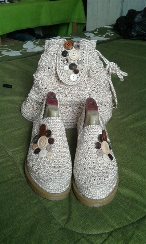 Zapato Calzado Shoes Artesanal Hecho A Mano 100 En Crochet 630 00