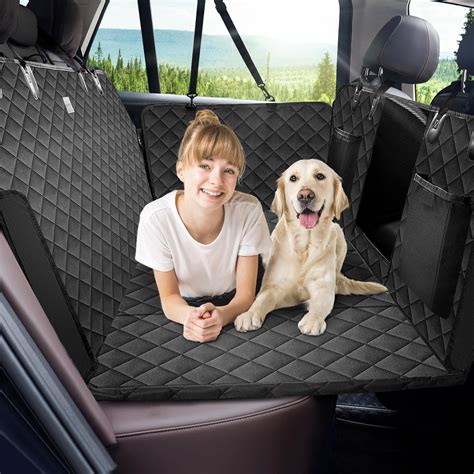 Nzonpet Back Seat Extender For Dogs Foldable Dog Car Cover Hard Bottom