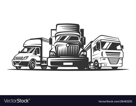 Truck logo cargo delivery Royalty Free Vector Image