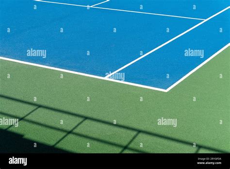 Blue Tennis Court Background Stock Photo Alamy