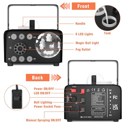 Fog Machine Hakuta W Smoke Machine With Disco Ball Light And Led