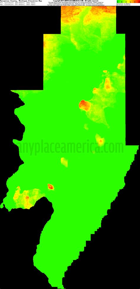 Free Menominee County, Michigan Topo Maps & Elevations