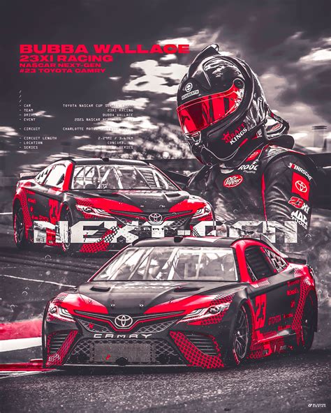 23XI Racing - Bubba Wallace | Next-Gen Poster on Behance