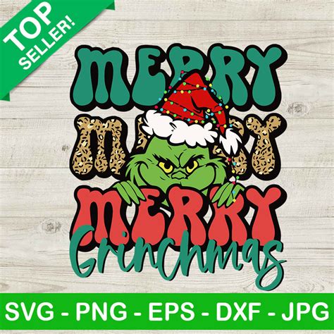 Merry Christmas Grinch Bundle Svg Grinch Ho Ho Ho Svg Merry Grinchmas Svg