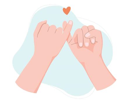 Pinky Promise Hands Gesturing Concept Of Reconciliation Of Friends Or