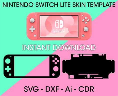 Nintendo Switch Skin Template Svg Cut File Nintendo Switch Console