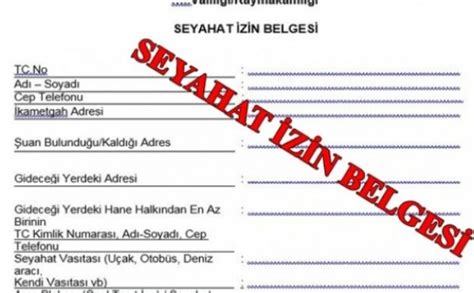 E devlet şehirler arası seyahat izin belgesi nasıl alınır