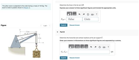 Solved The Pillar Crane Is Subjected To The Crate Having A Chegg
