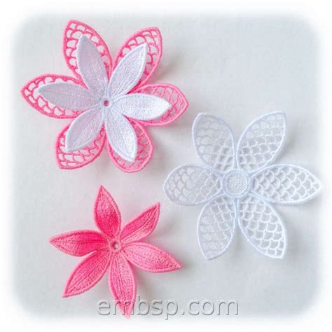 3d Lace Flower Fsl0044 Designs And Fonts For Embroidery Machines Artofit