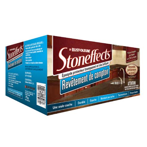 Revêtement pour comptoir Stoneffects par Rust Oleum 1 2 L epoxy