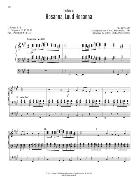 Vicki Collinsworth Hosanna Loud Hosanna Sheet Music Notes Chords