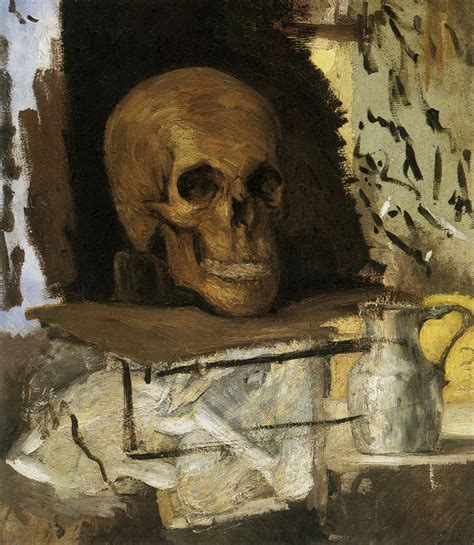 Paul C Zanne Still Life Skull And Waterjug