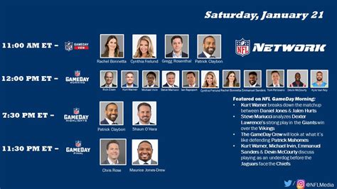 NFL Media On Twitter Saturday At 12p ET On Nflnetwork NFLGameDay