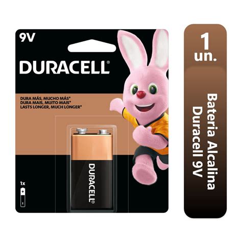 Bateria 9 Volts Pilha 9v Duracell Alcalina Quadrada Retangular Comum