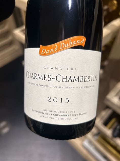 David Duband Charmes Chambertin France Burgundy C Te De Nuits