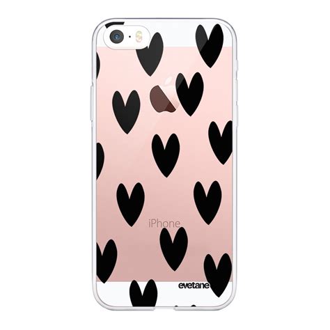 50 sur Coque pour iPhone 5 5S SE 360 intégrale transparente Coeurs