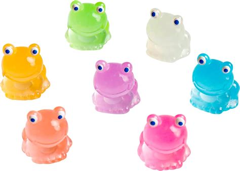 Amazon X Hot Popcorn 50PCS Luminous Resin Mini Frogs Glow In The