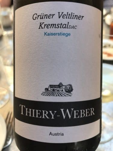 Thiery Weber Kremser Sandgrube Grüner Veltliner Vivino Australia