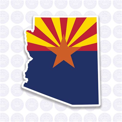 Arizona Decal AZ State Flag Decal Arizona State Bumper Sticker State of ...