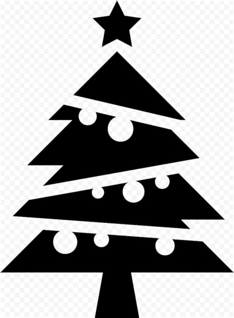 Christmas Tree Icon Black And White