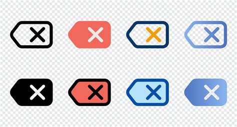 Backspace Icons In Different Style Backspace Icons Different Style