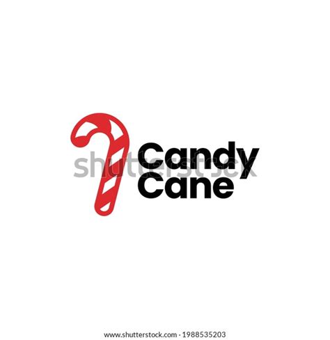 Candy Cane Logo Vector Icon Illustration Stock Vector (Royalty Free ...